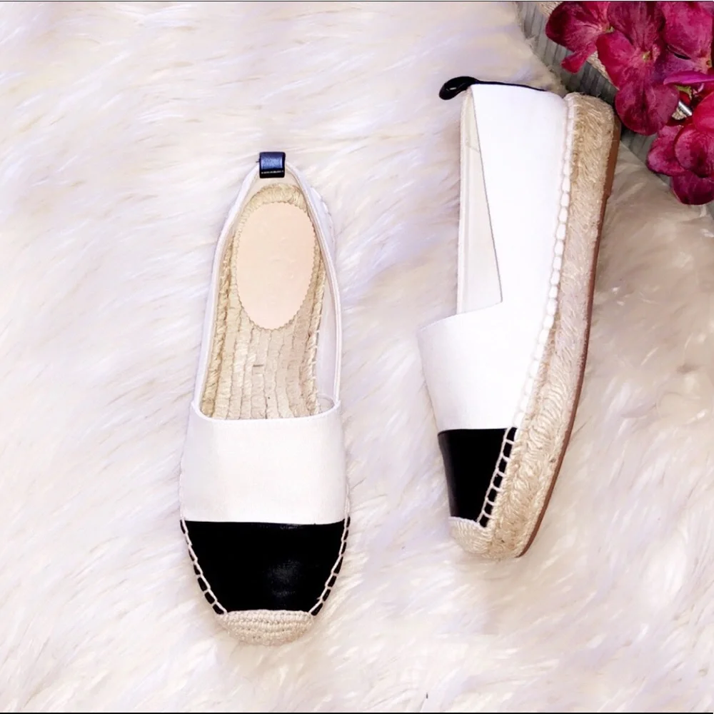 🆕J. CREW Cream Leather Cap Toe Espadrille